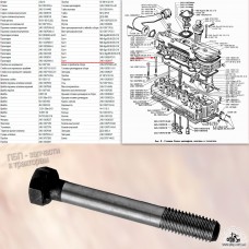 Болт ГБЦ (длинный) 240-1002047 к трактору МТЗ