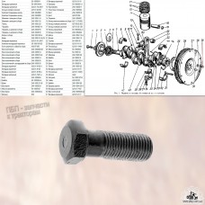 Болт маховика 245-1005127 к трактору МТЗ